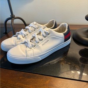 Tommy Hilfiger Laddin Women's Sneakers Leather Shoes Lace Up White Size 8